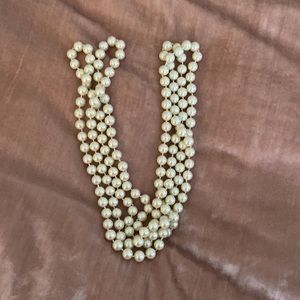 Givenchy faux pearl layering necklace